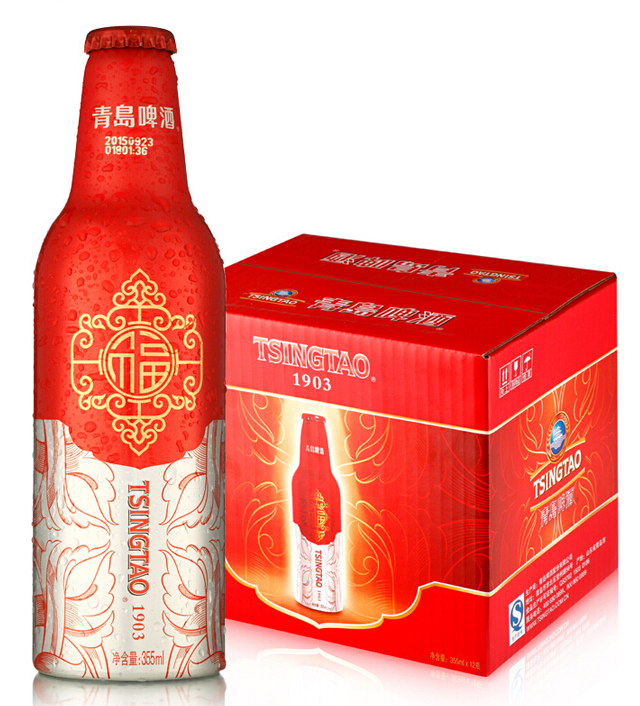 青岛啤酒11度355ml鸿运当头铝瓶箱啤